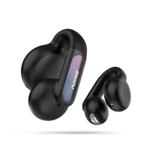 Home noise newly launched air clips 2 wireless open ear earbuds with clip design, airwaveâ„¢ technology,up to 40h playtime, dual device pairing, enc,12mm driver,btv5.3 (frost black)