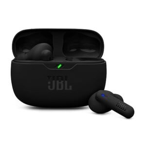 Home jbl wave beam 2 ear buds wireless bluetoothv5.3, active noise cancellation earbuds,multi connect, app for customized extra bass eq, relax mode,speed charge, 40h playback, fast pair,4 mics,ip54(black)
