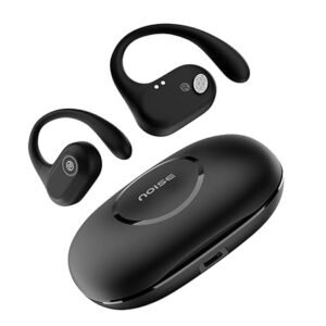 Home noise pure pods wireless open ear earbuds with airwaveâ„¢ technology,up to 80h playtime,quad mic with enc,16mm neodymium dynamic driver,detachable pure band,btv5.3 (power black)